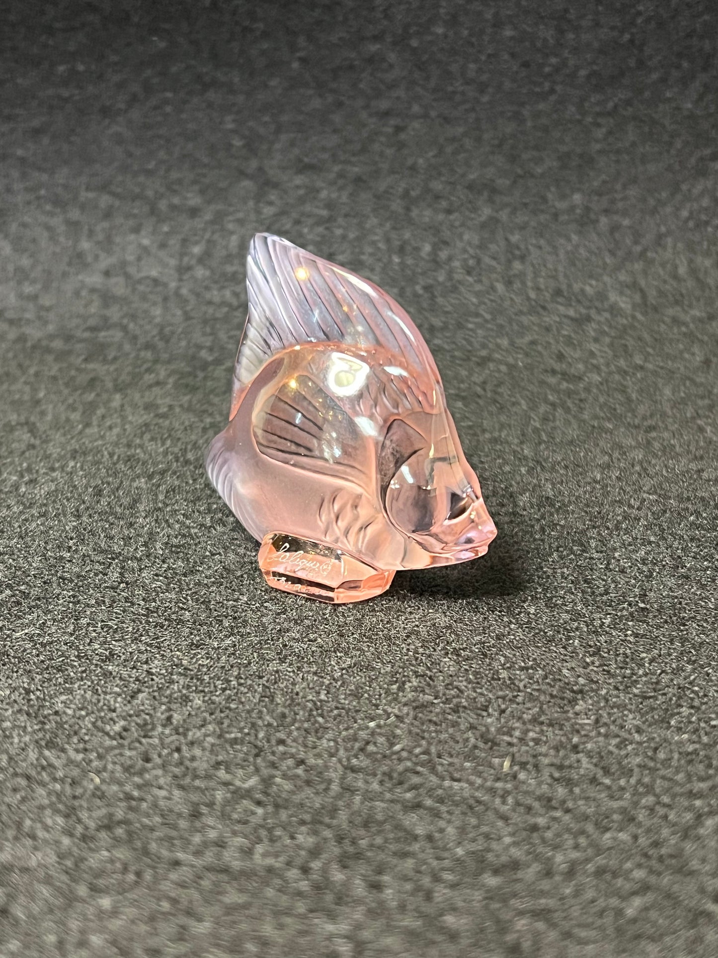 Lalique France Rose Colored Fish