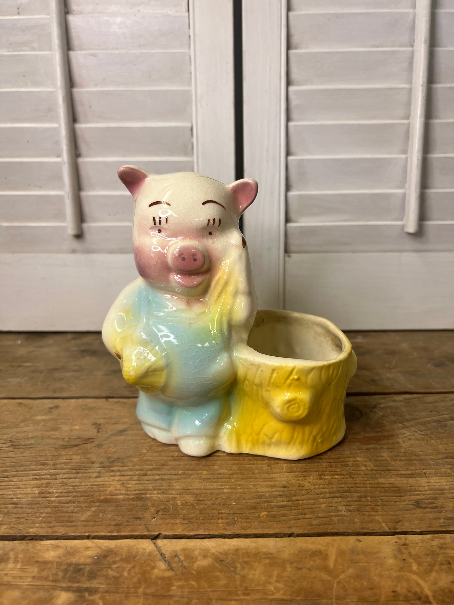 Vintage Ceramic Pig Planter