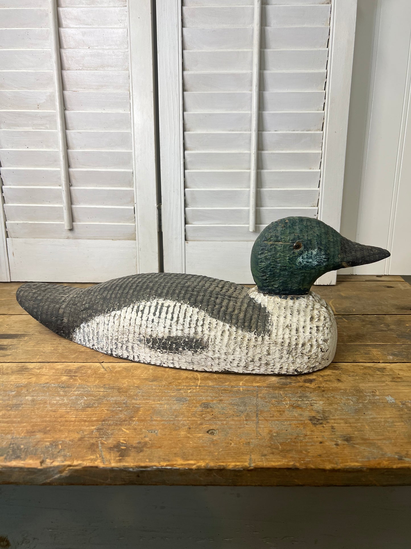 Antique hand carved/ hand painted wood duck decoy