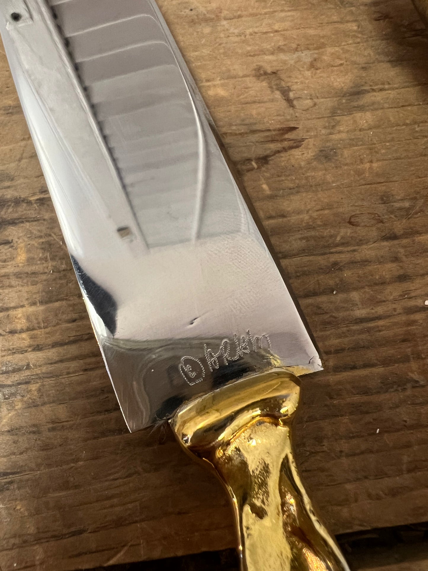 Vintage Rare Michael Aram “I Love You” gold tone serving set/ wedding/ Valentine