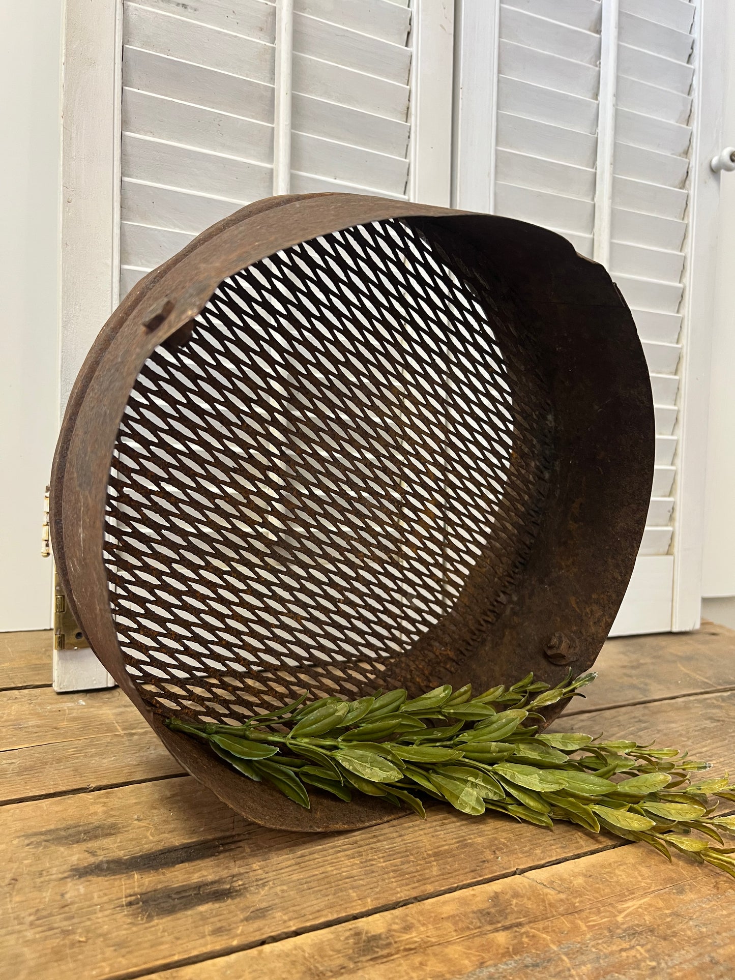Rusty metal Sieve Farmhouse decor kitchen decor