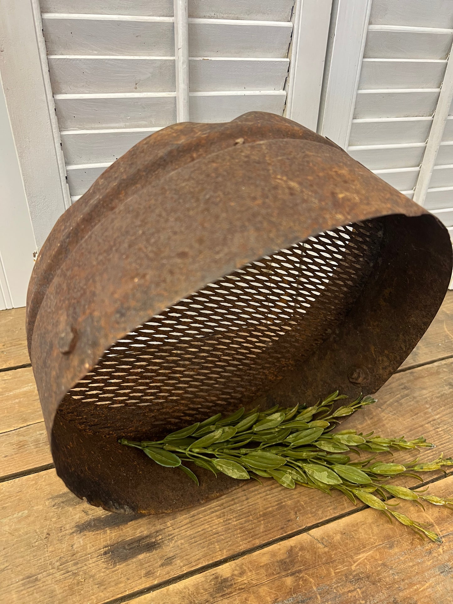 Rusty metal Sieve Farmhouse decor kitchen decor