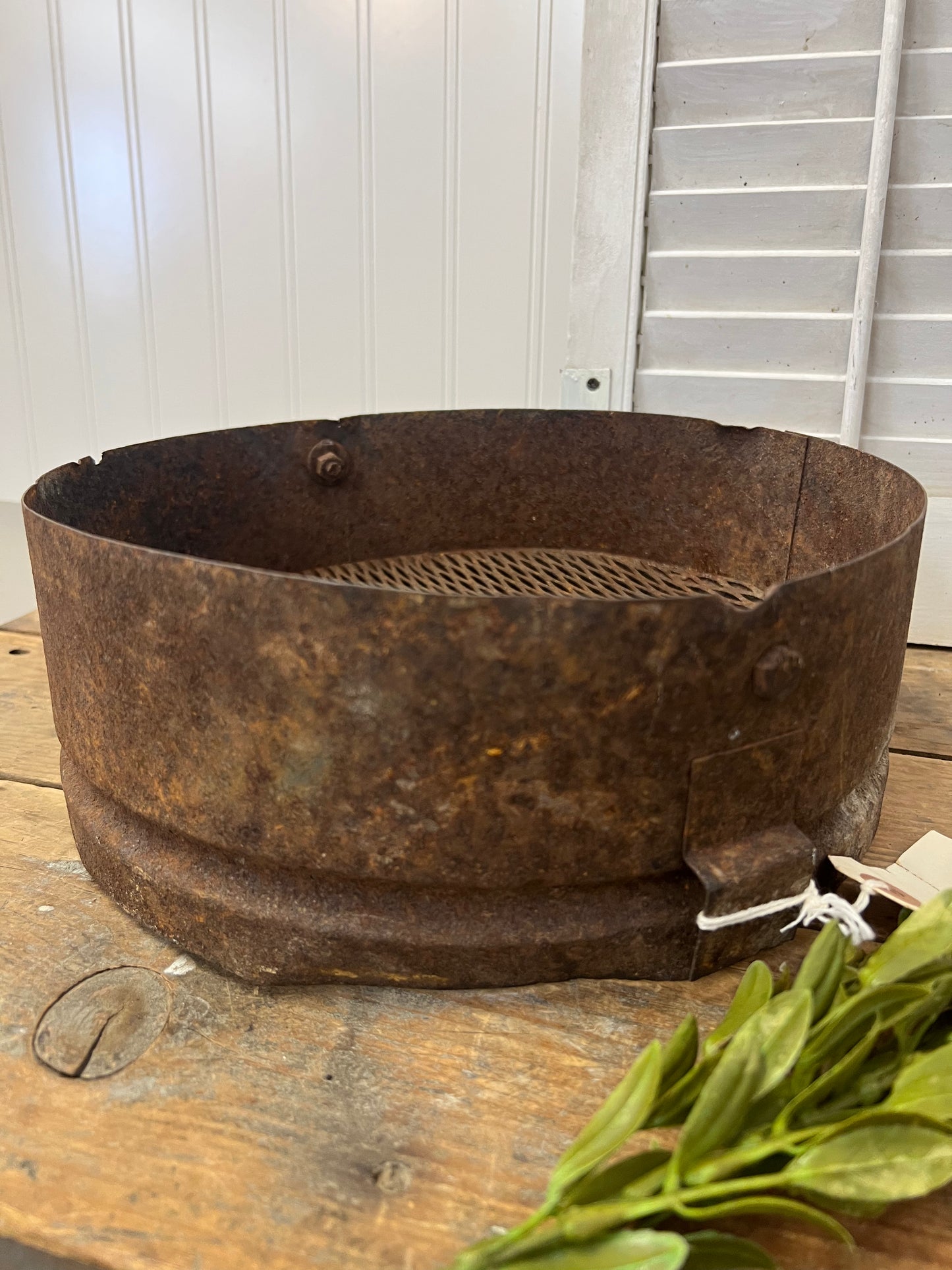 Rusty metal Sieve Farmhouse decor kitchen decor
