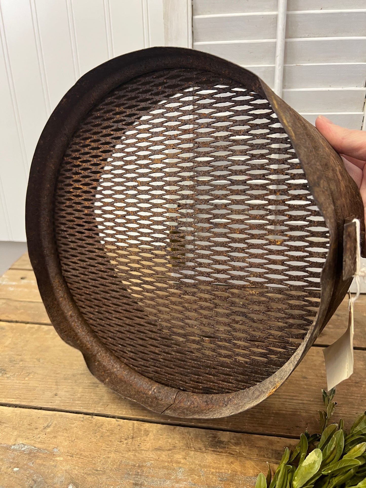 Rusty metal Sieve Farmhouse decor kitchen decor
