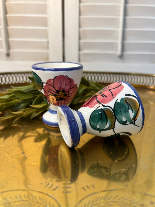 Vintage hand painted egg cup