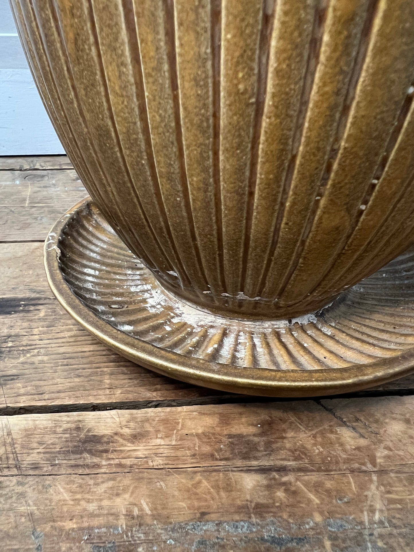Vintage MCM McCoy Ceramic Glazed Flowerpot