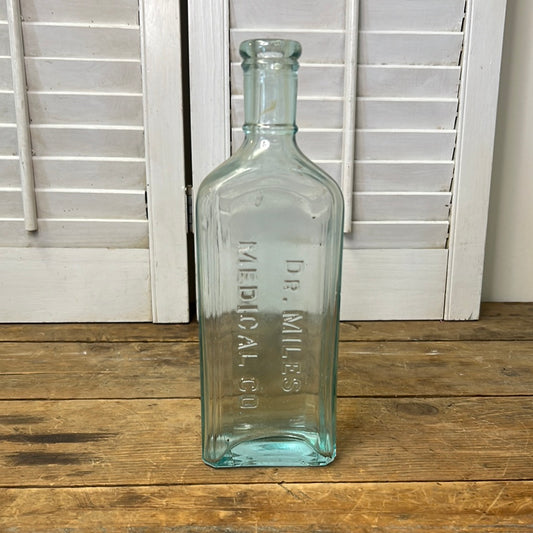 Dr. Miles Medical Co. antique Aqua medicine bottle