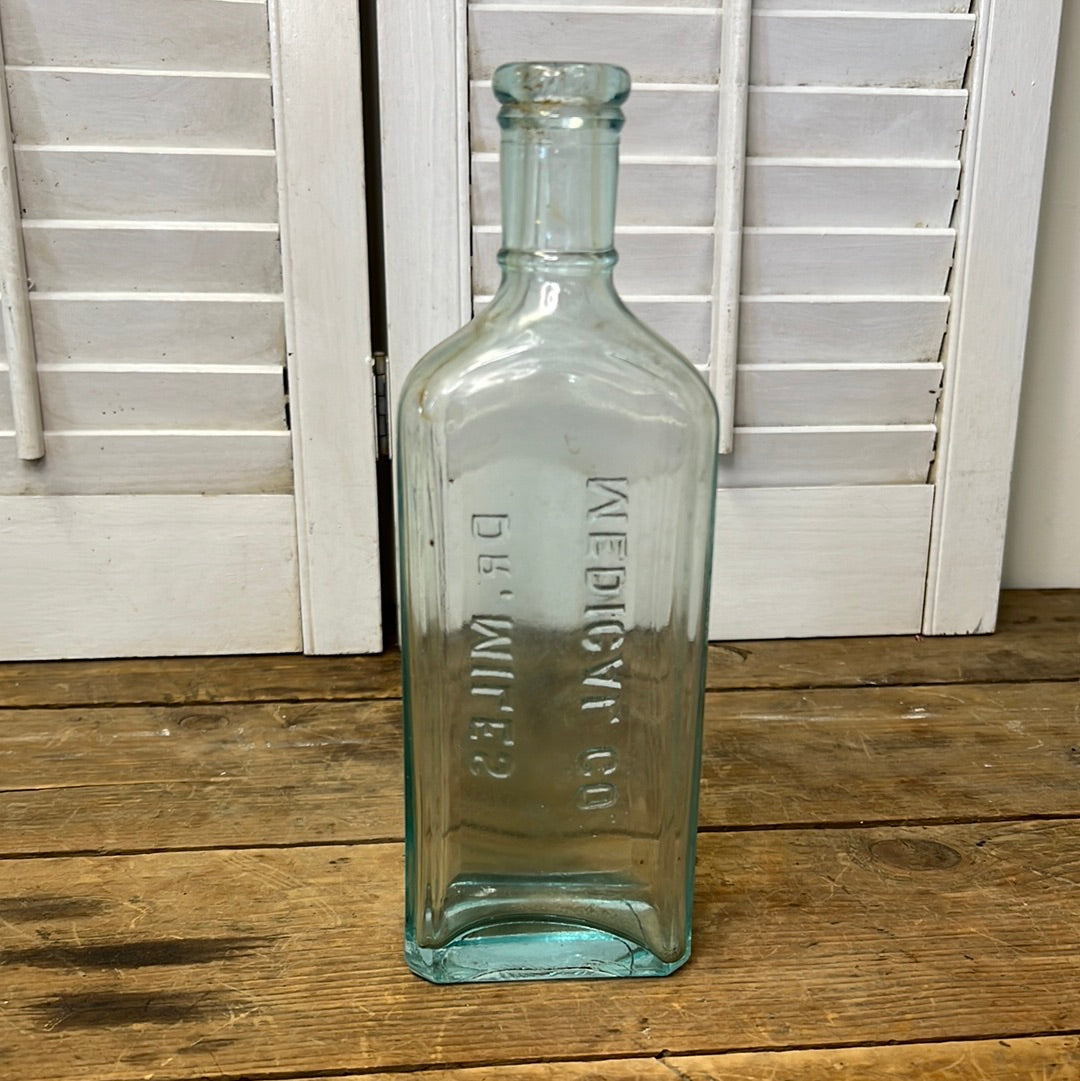 Dr. Miles Medical Co. antique Aqua medicine bottle