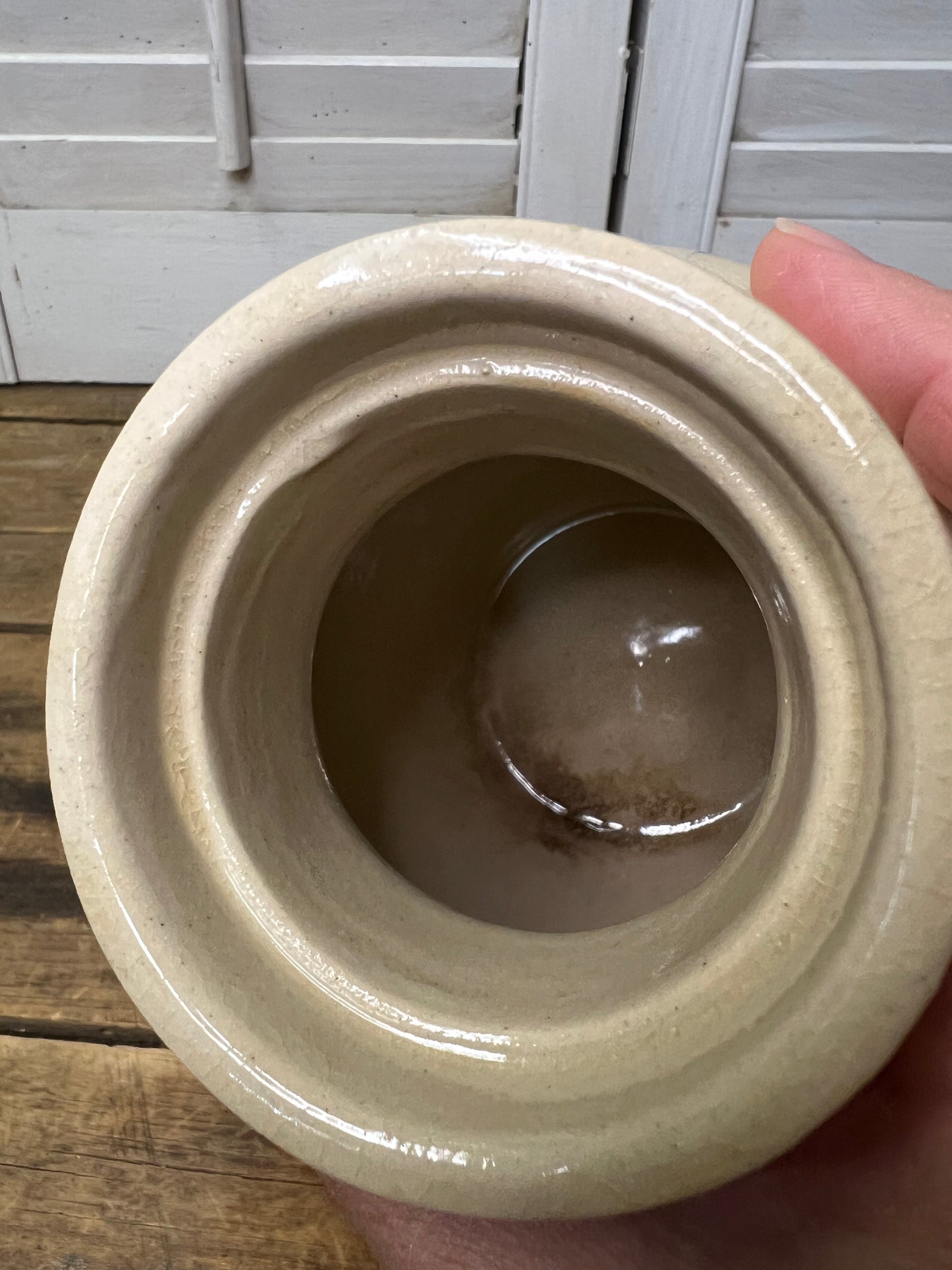 Antique Weyman and Bro Snuff Jar Pittsburg PA