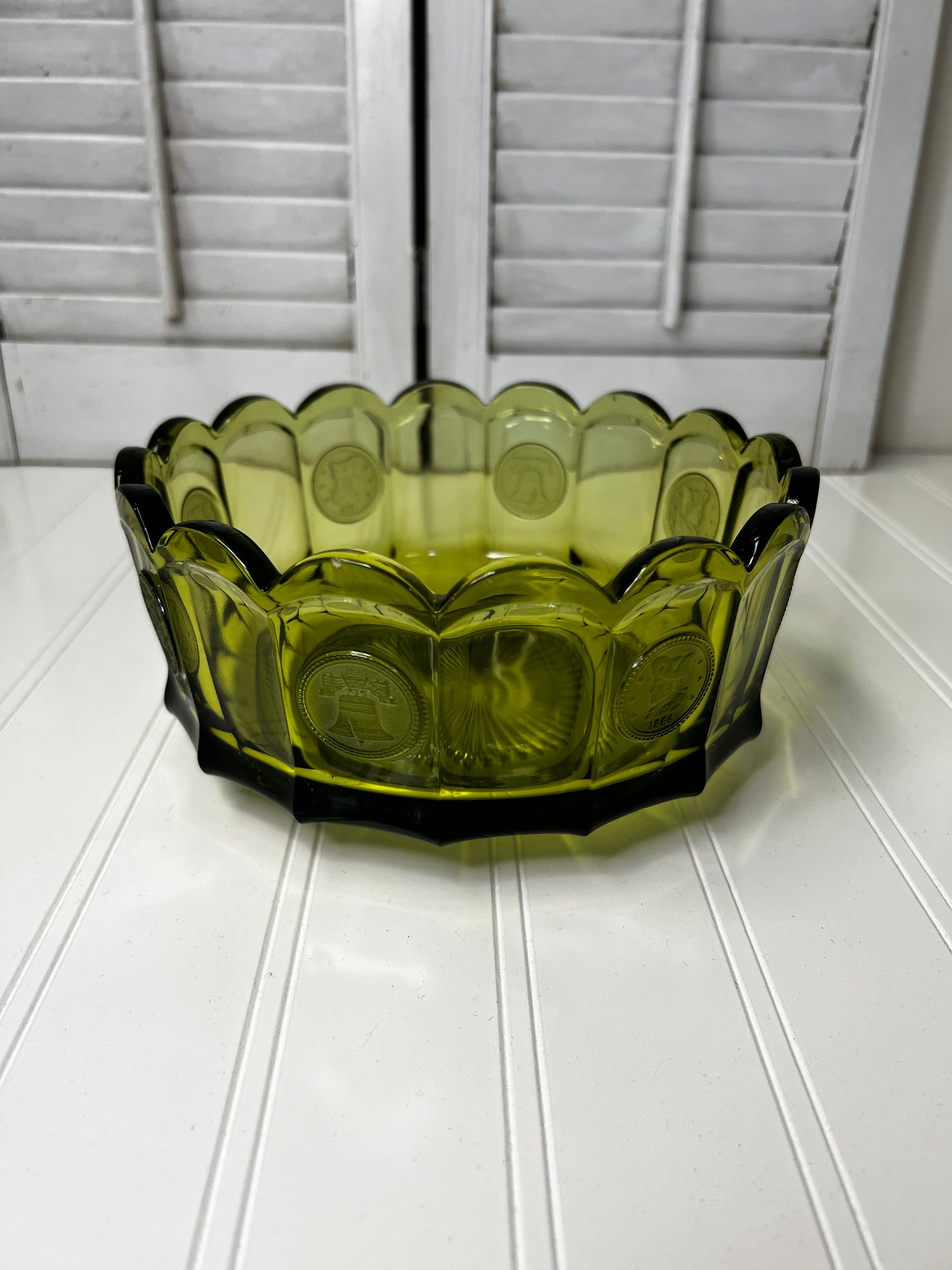 Fostoria Avacado Coin Bowl