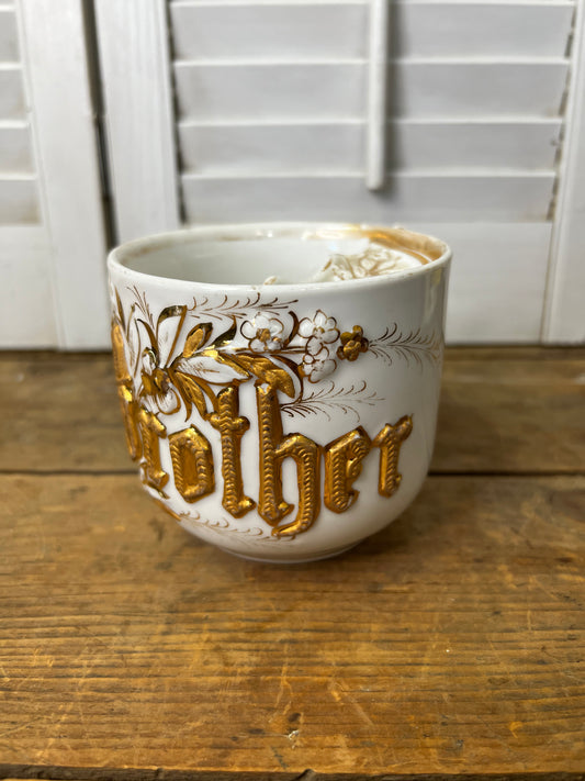 Antique German “Brother” Mustache Mug