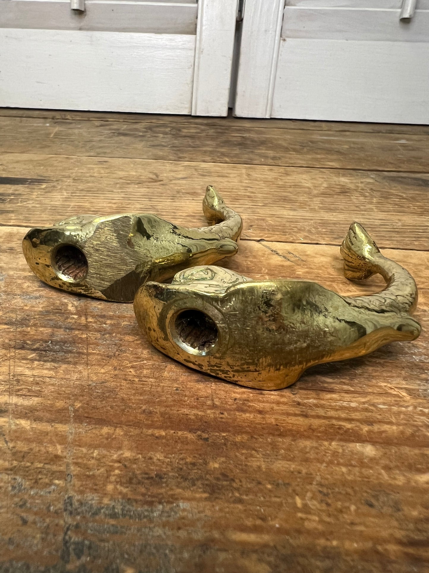 Antique faucet handles brass koi fish vintage bathroom fixtures