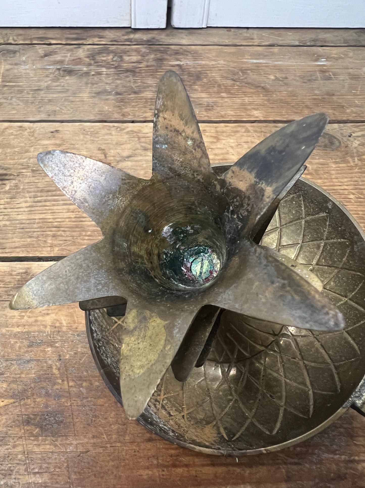 Vintage brass pineapple candleholder