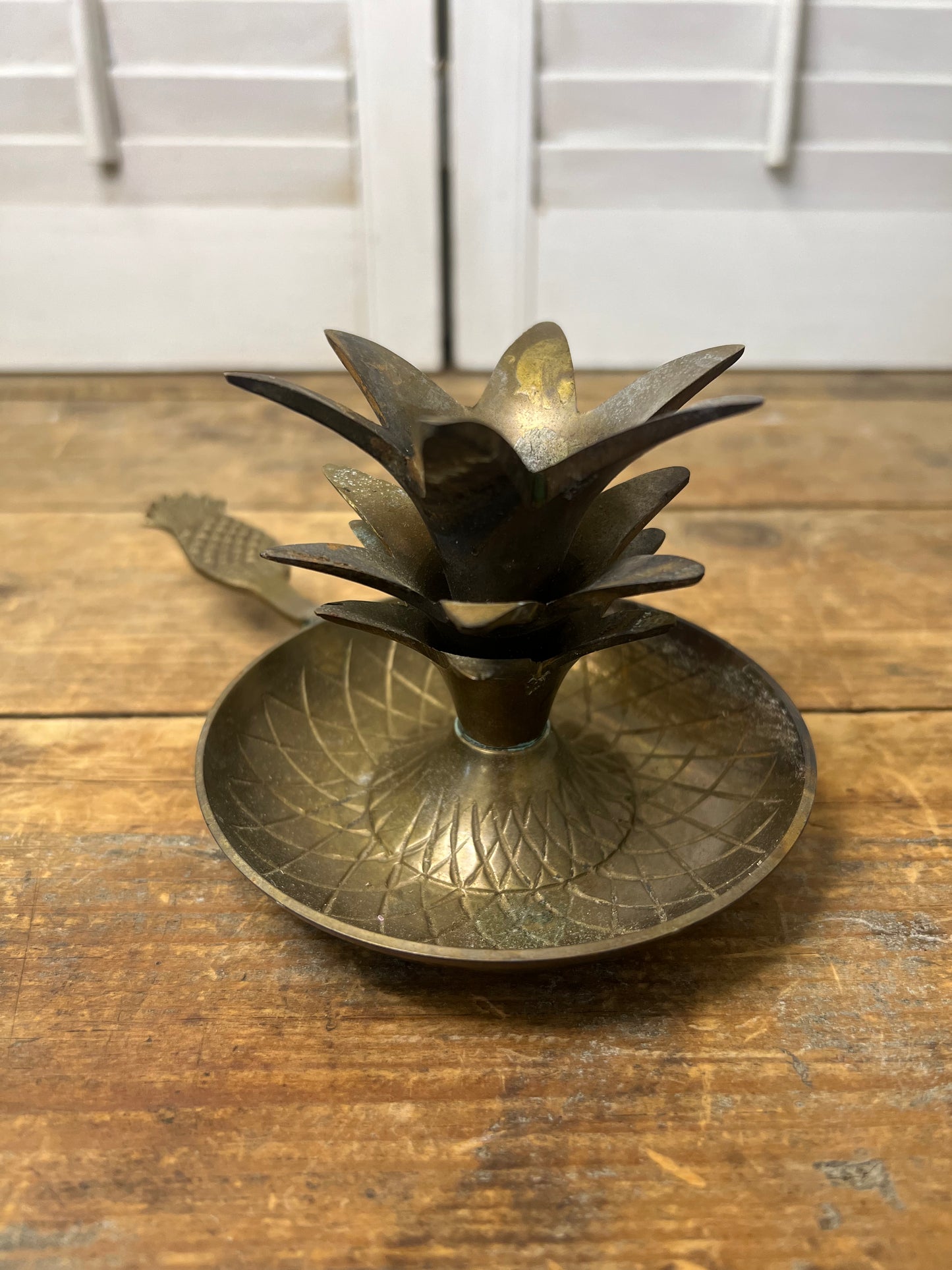 Vintage brass pineapple candleholder