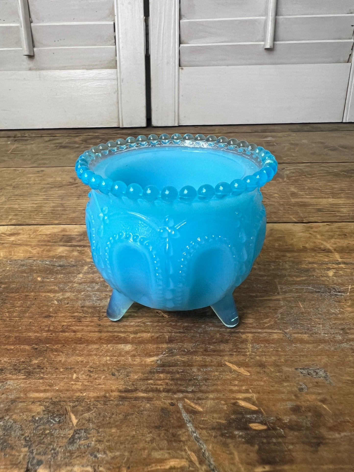 Vintage Degenhart Glass Mini Gypsy Cauldron Pot/Toothpick Holder/ Art Glass