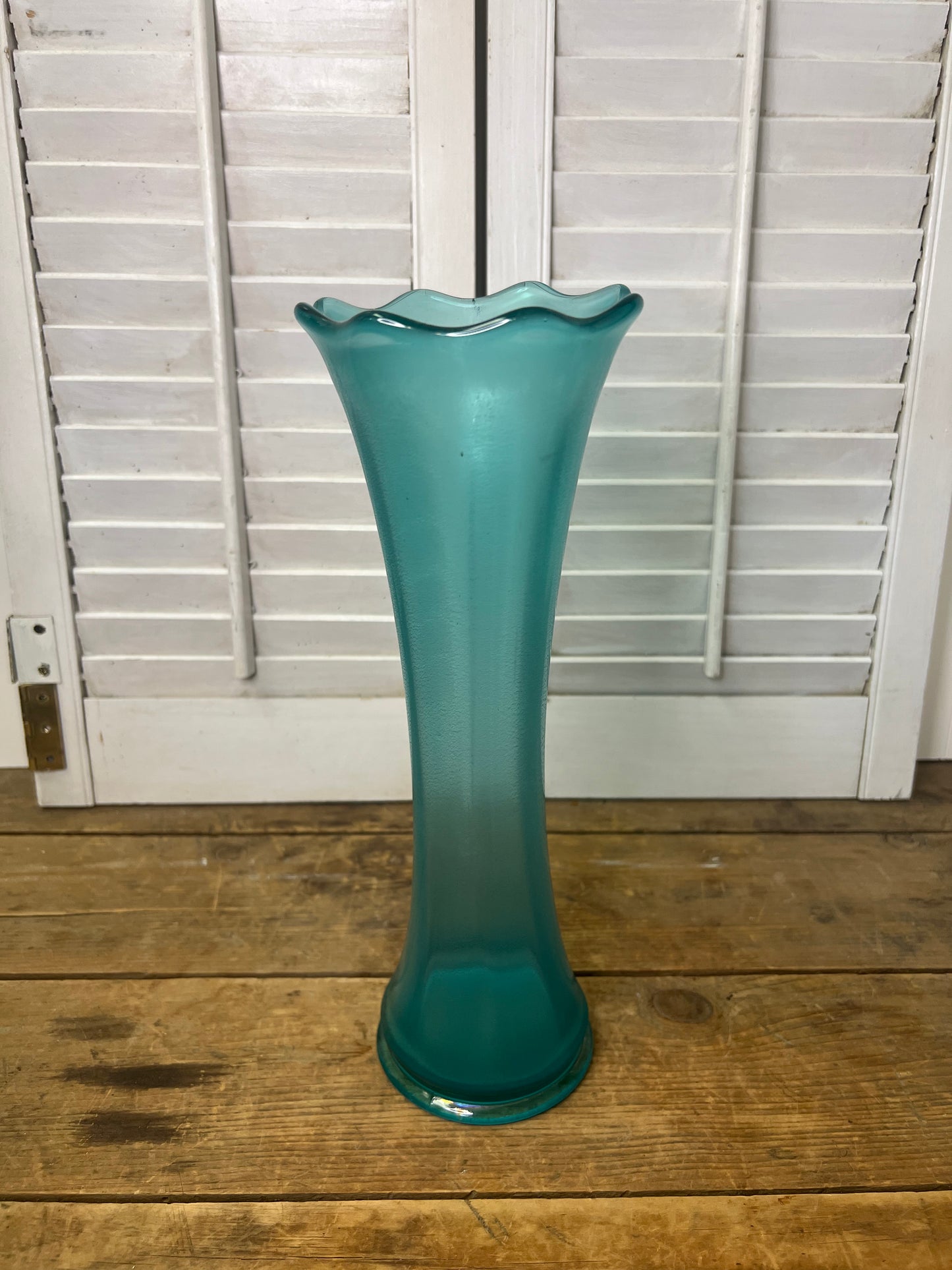 Antique Imperial Glass “Smooth Panels” stretch glass/ art glass vase