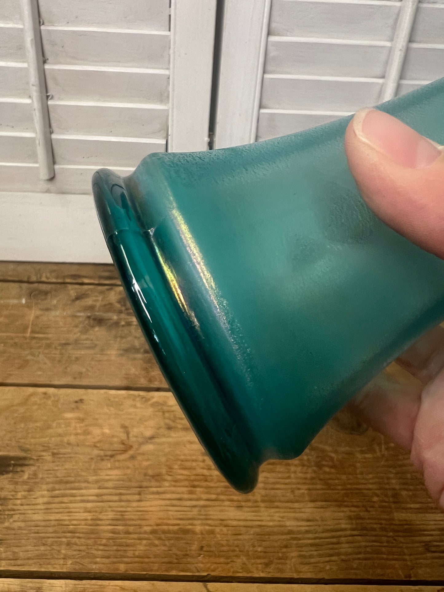 Antique Imperial Glass “Smooth Panels” stretch glass/ art glass vase