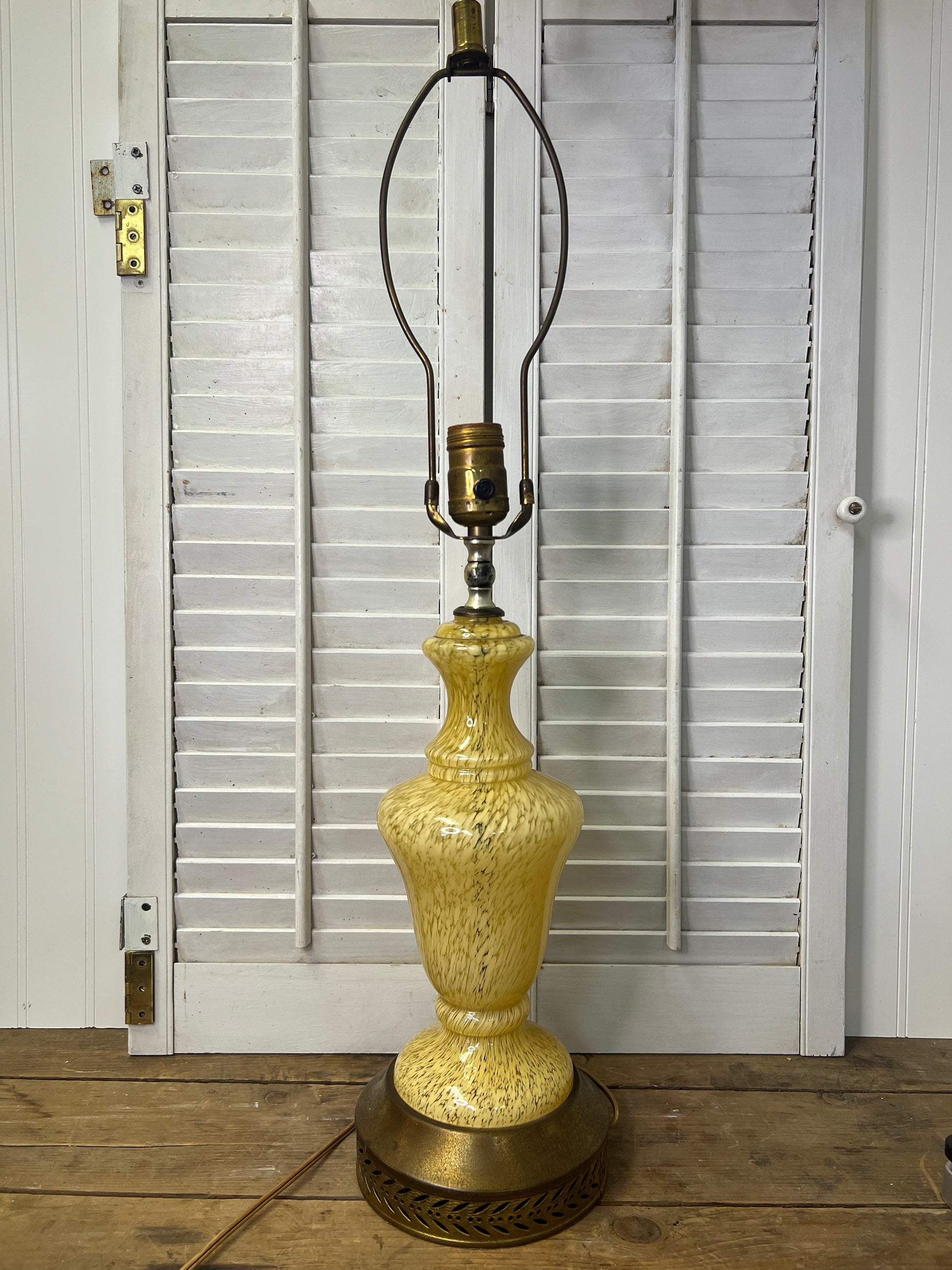 Store Gorgeous Murano Yellow Splatter Lamp