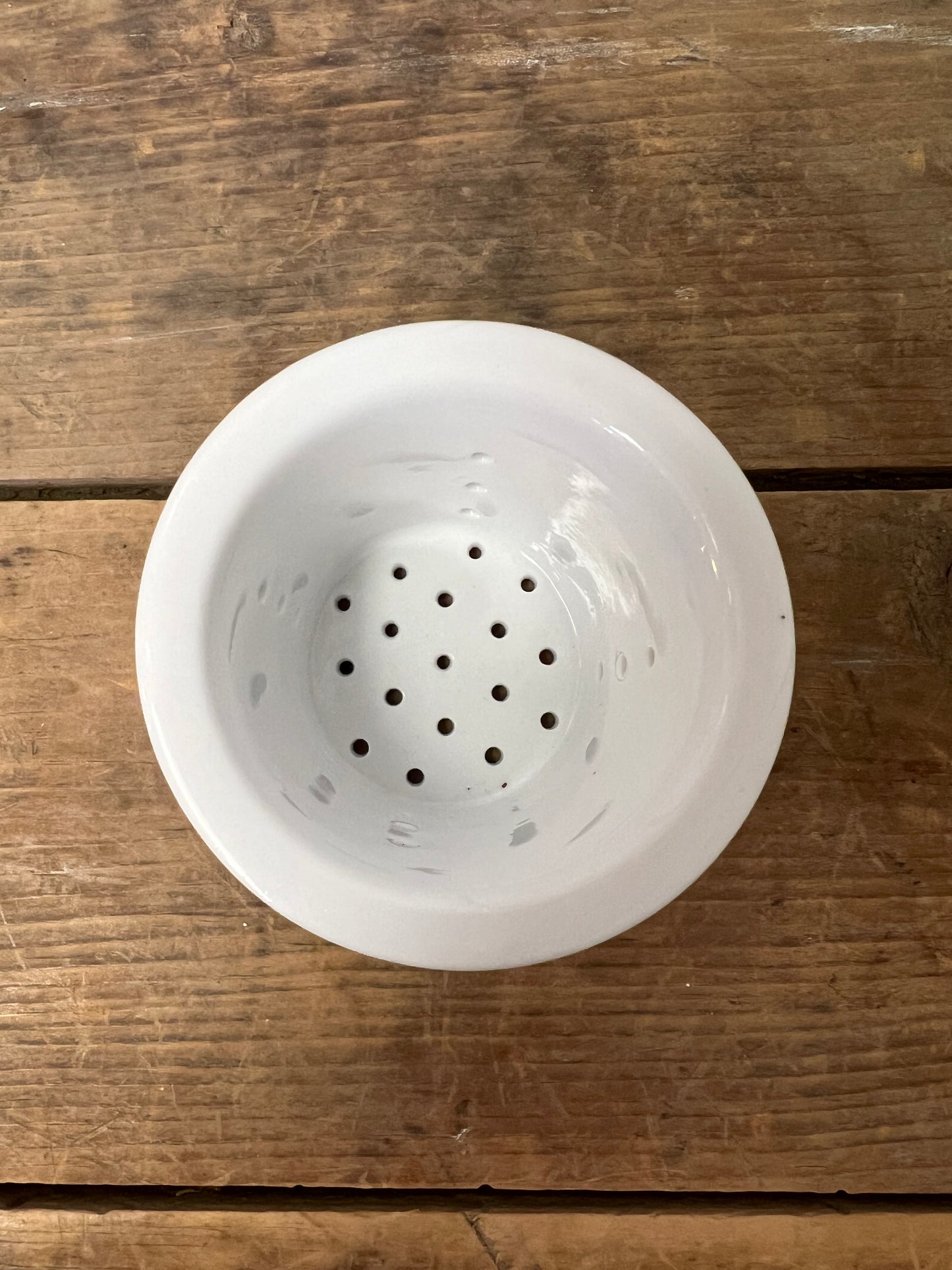 Vintage French porcelain tea strainer