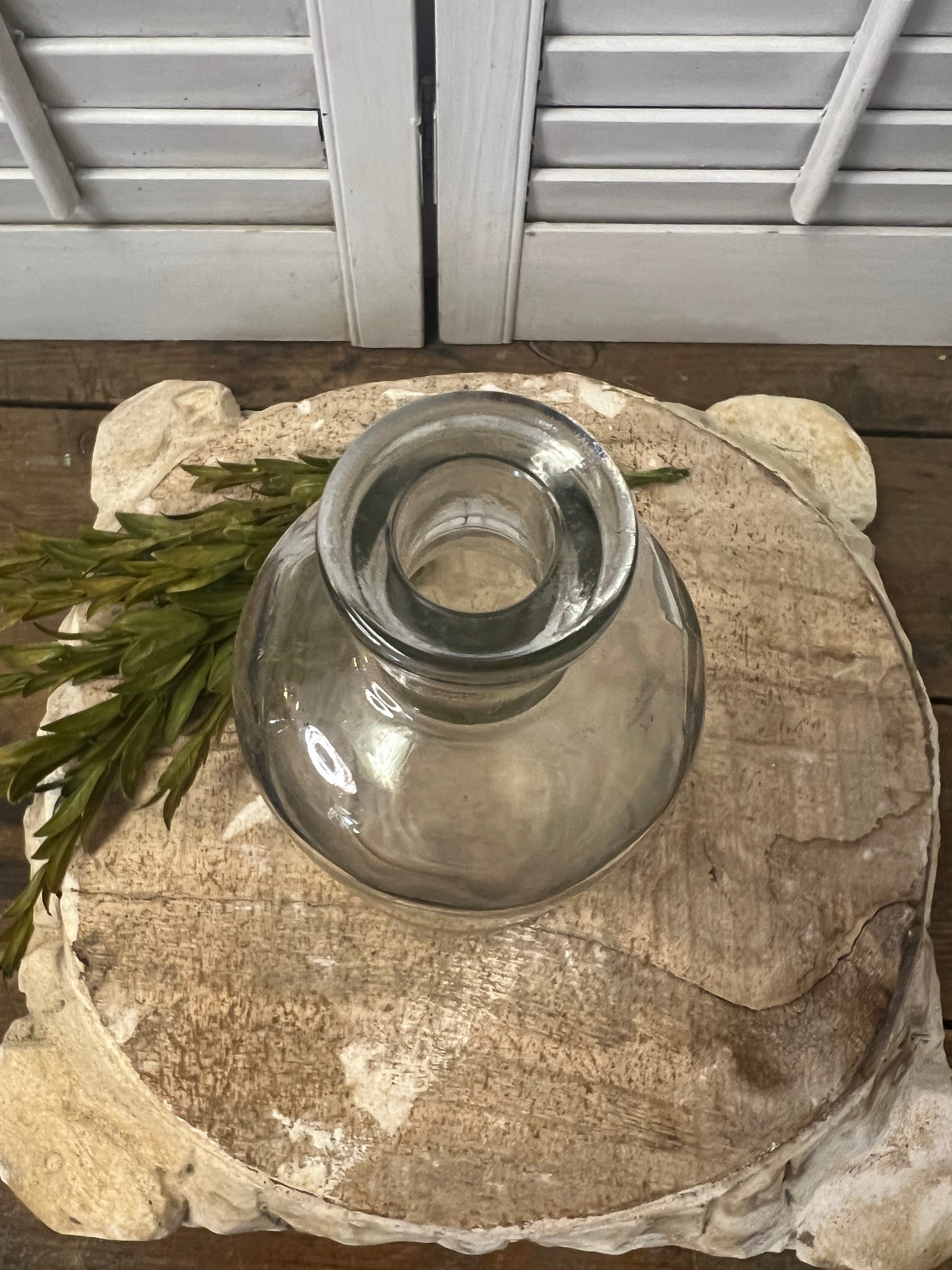 Antique apothecary bottle with original label