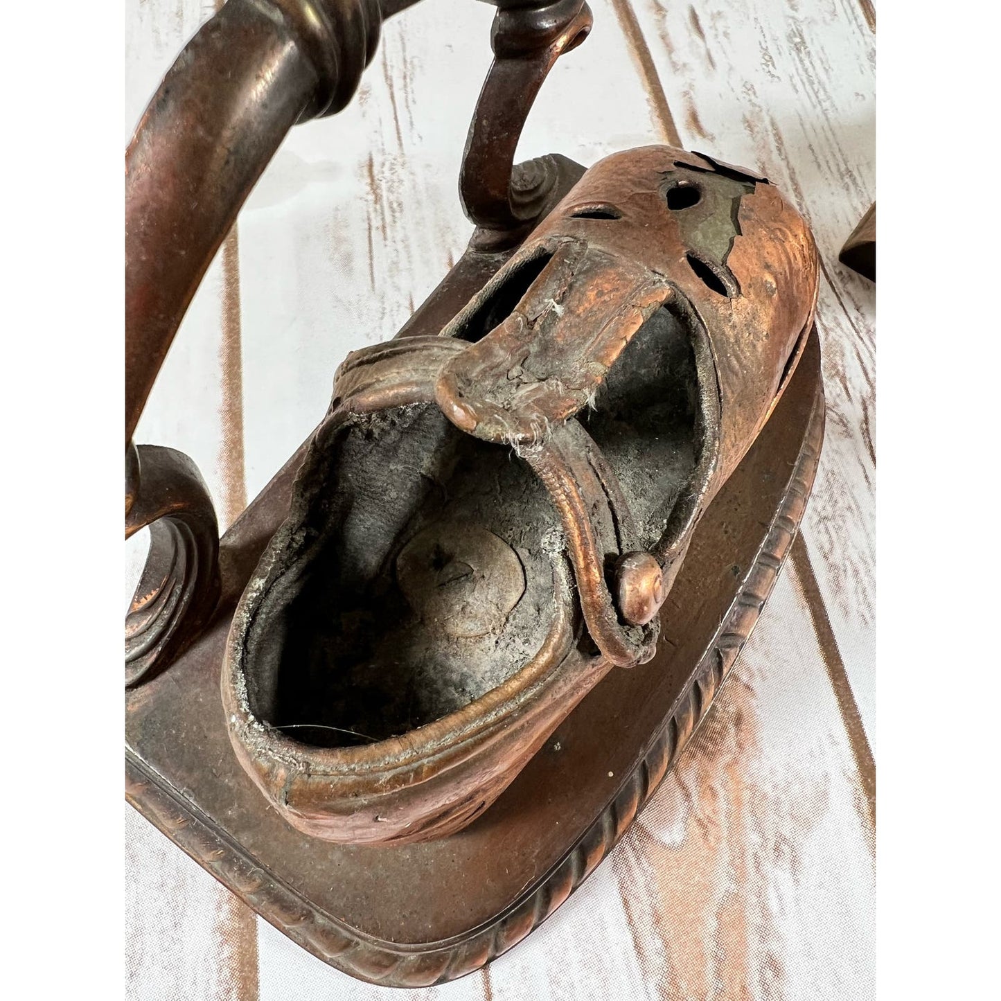 Vintage Bronze baby shoe bookends