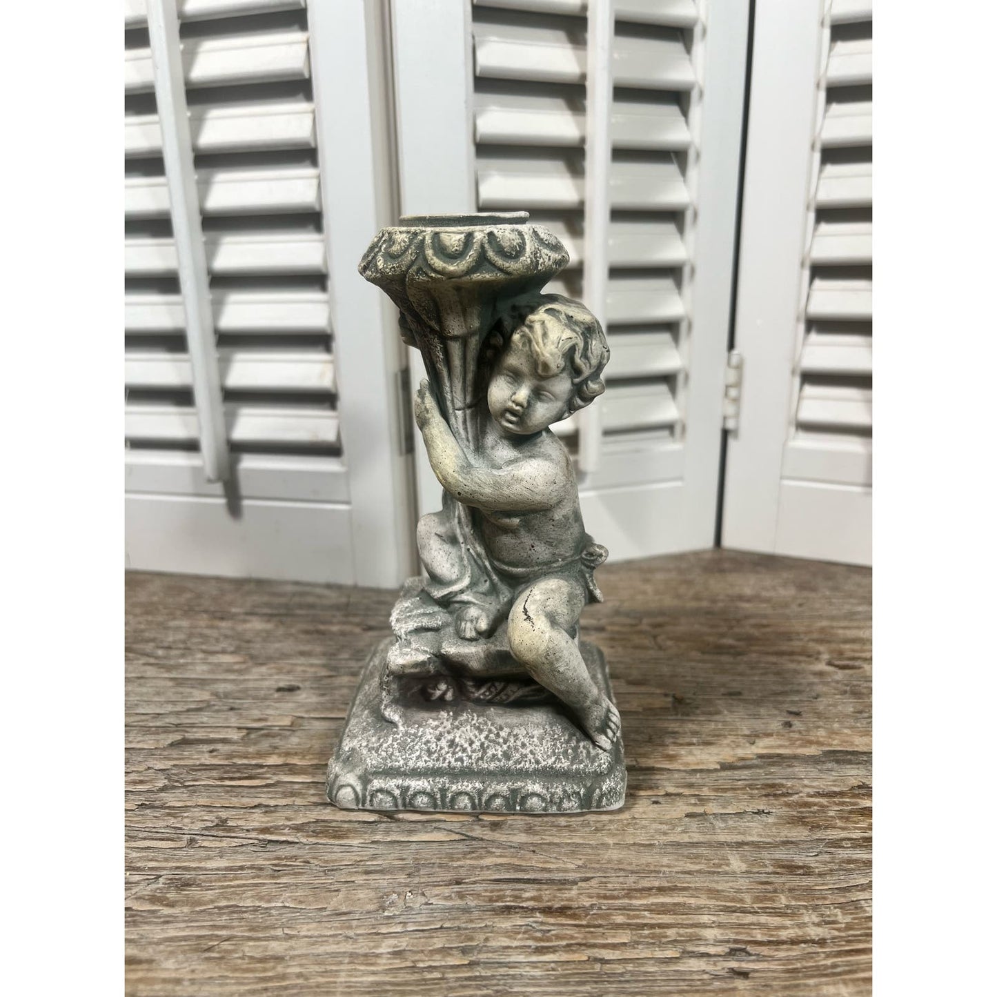 Vintage Napcoware Cherub/Angel ceramic candlestick