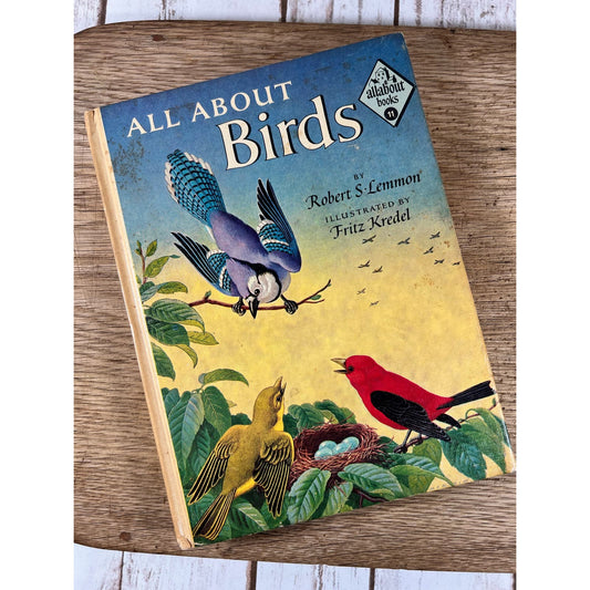 Vintage 1955 All About Birds, Robert S. Lemmon