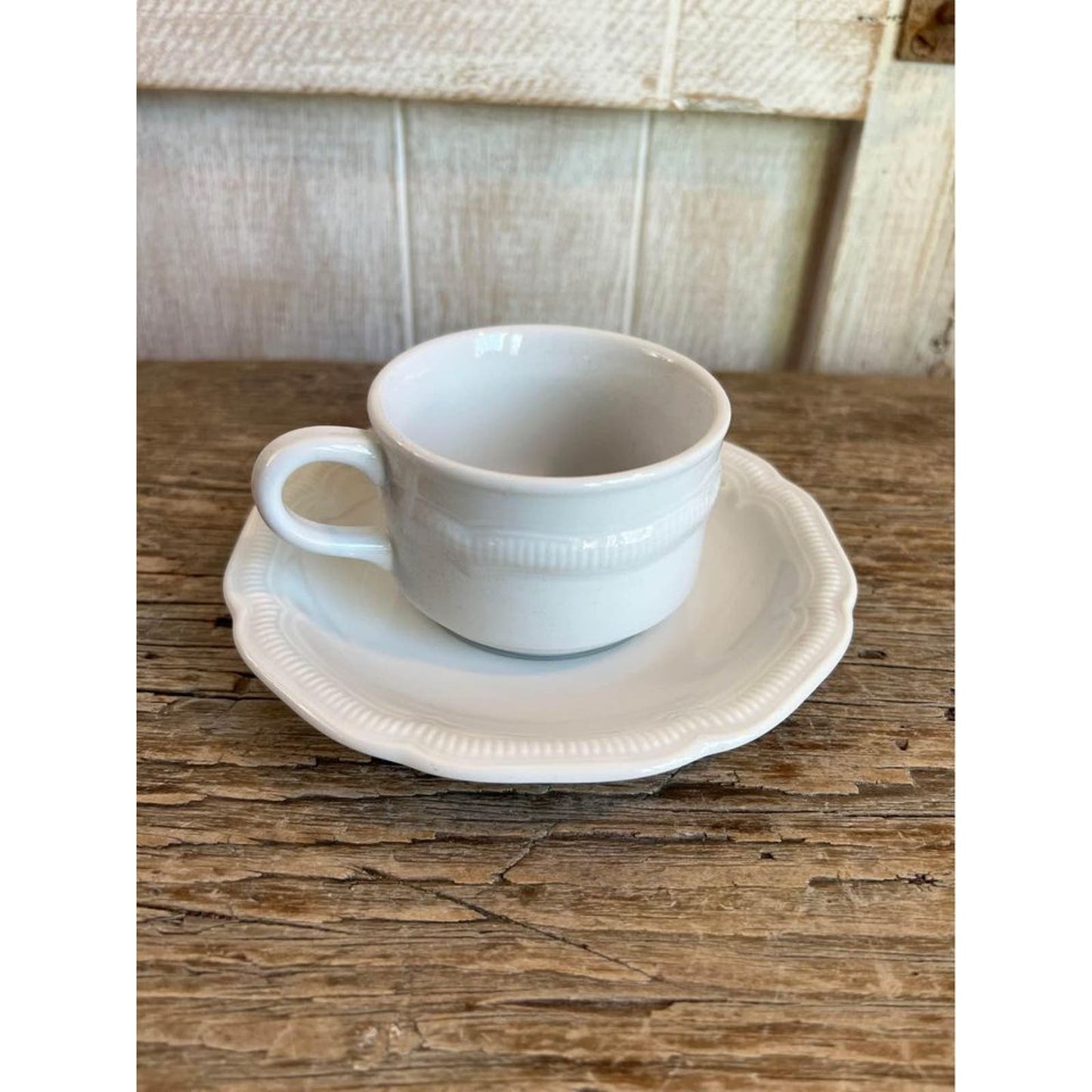 capuccino cup and saucer set by Hutschenreuther Hotel ware/ Restaurant ware white made in Germany