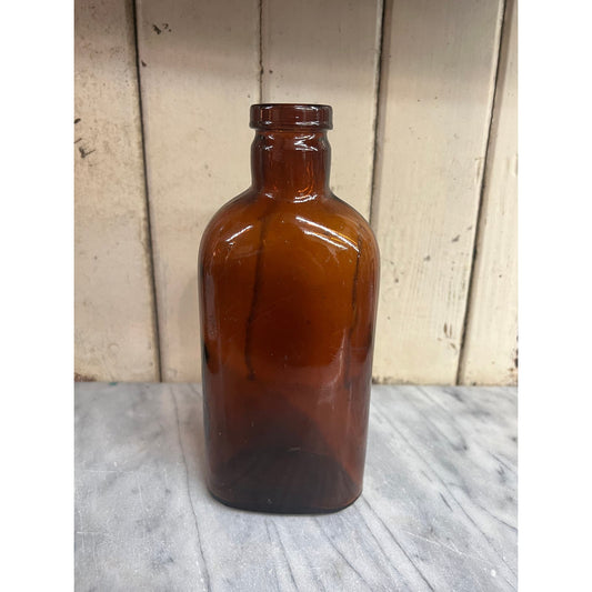 Vintage amber apothecary bottle/ fall home decor