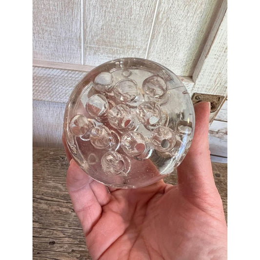 vintage glass flower frog
