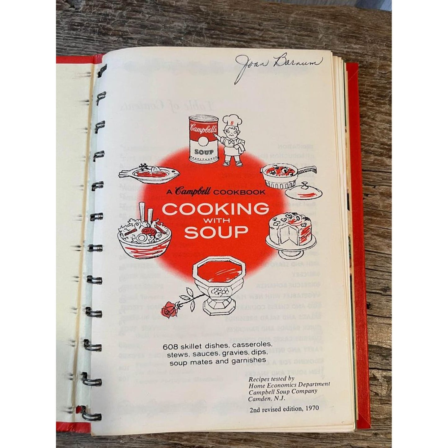 vintage 1970 edition a Campbell Cookbook Cooking with Soup