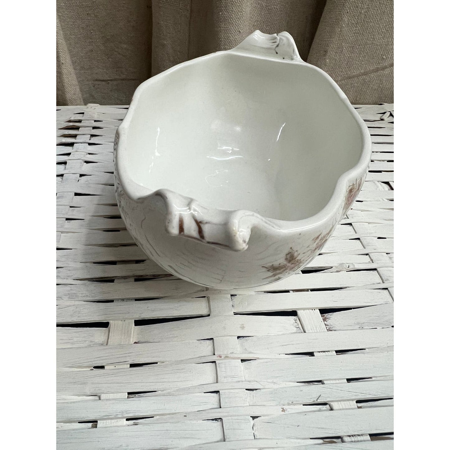 Antique Johnson Bros England Ironstone Floral transfer ware small serving dish