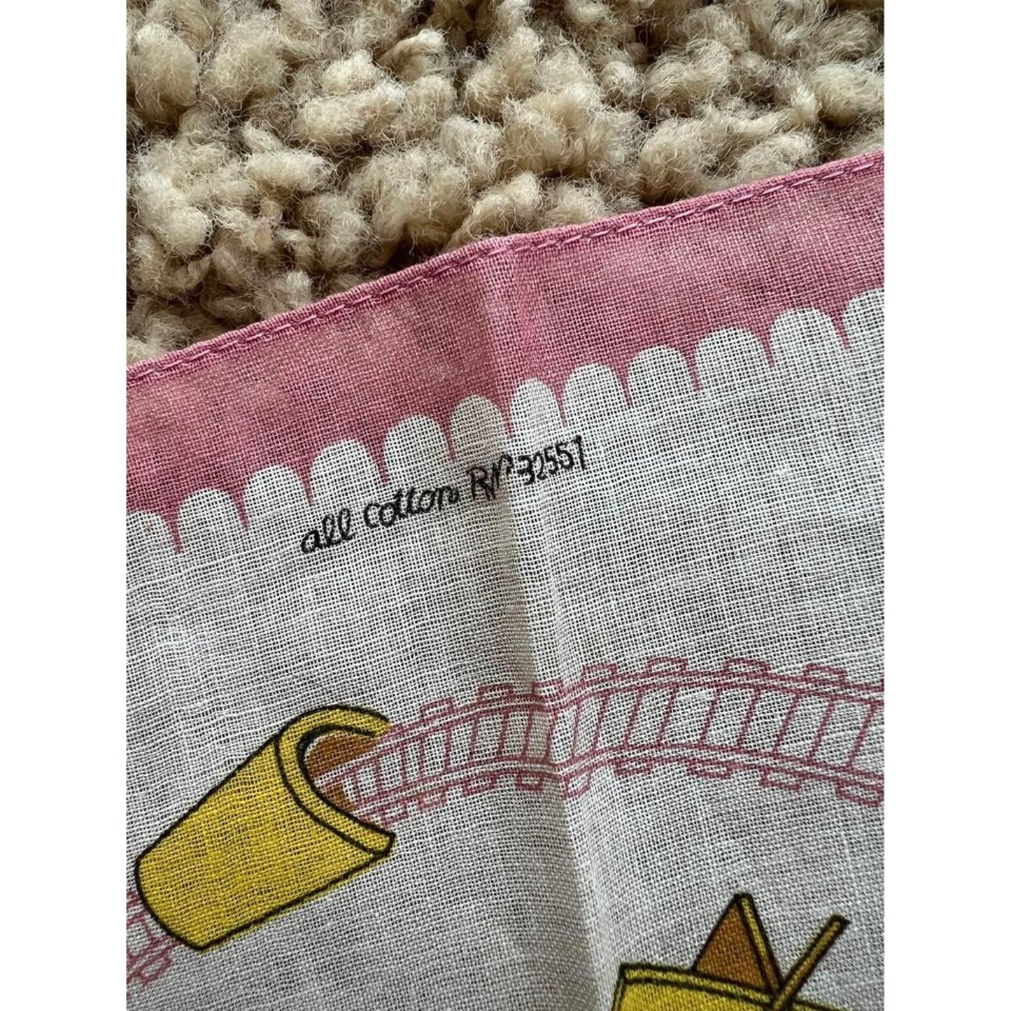 1950’s Era Childrens Handkerchiefs blue and pink choice
