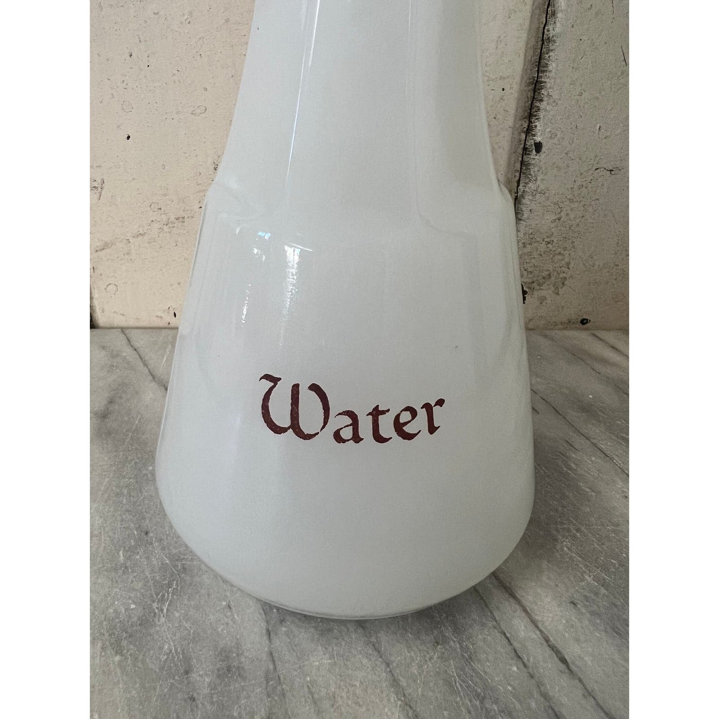 Antique milk glass barber water bottle