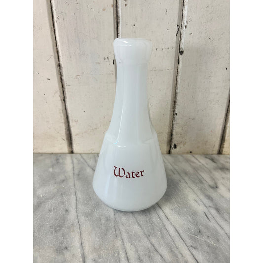 Antique milk glass barber water bottle